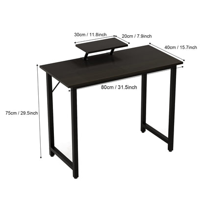Chleby Adjustable Modern Computer Desk with Holder, Black