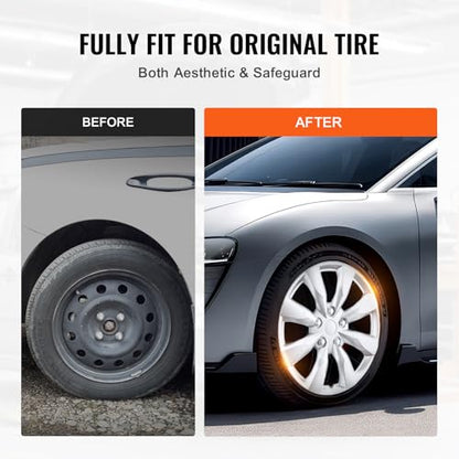 Vevor Wheel Rim Cover Hubcaps - 16" Diameter, Durable & Scratch-Resistant