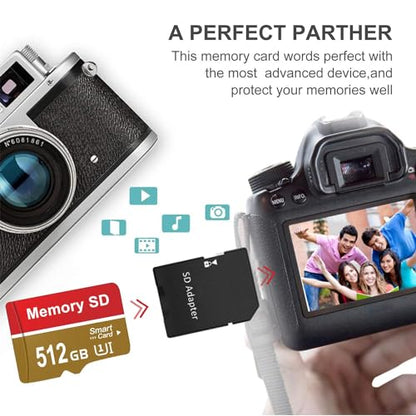 Alptte 512 Gb Sd Card For Cameras, Smartphones & Drones - Waterproof