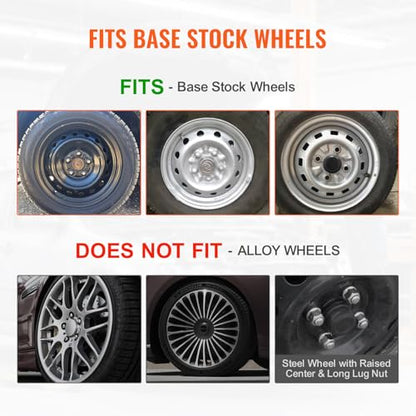 Vevor Wheel Rim Cover Hubcaps - 16" Diameter, Durable & Scratch-Resistant