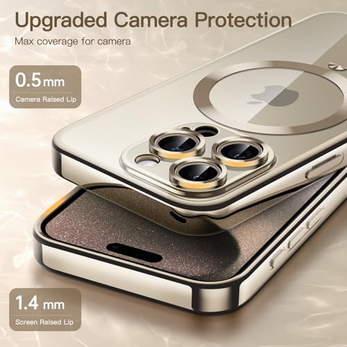 Jetech Magnetic Case for Iphone 15 Pro Max - Full Camera Protection