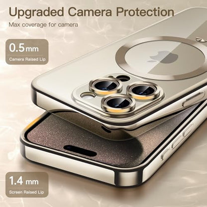 Jetech Magnetic Case for Iphone 15 Pro Max - Full Camera Protection