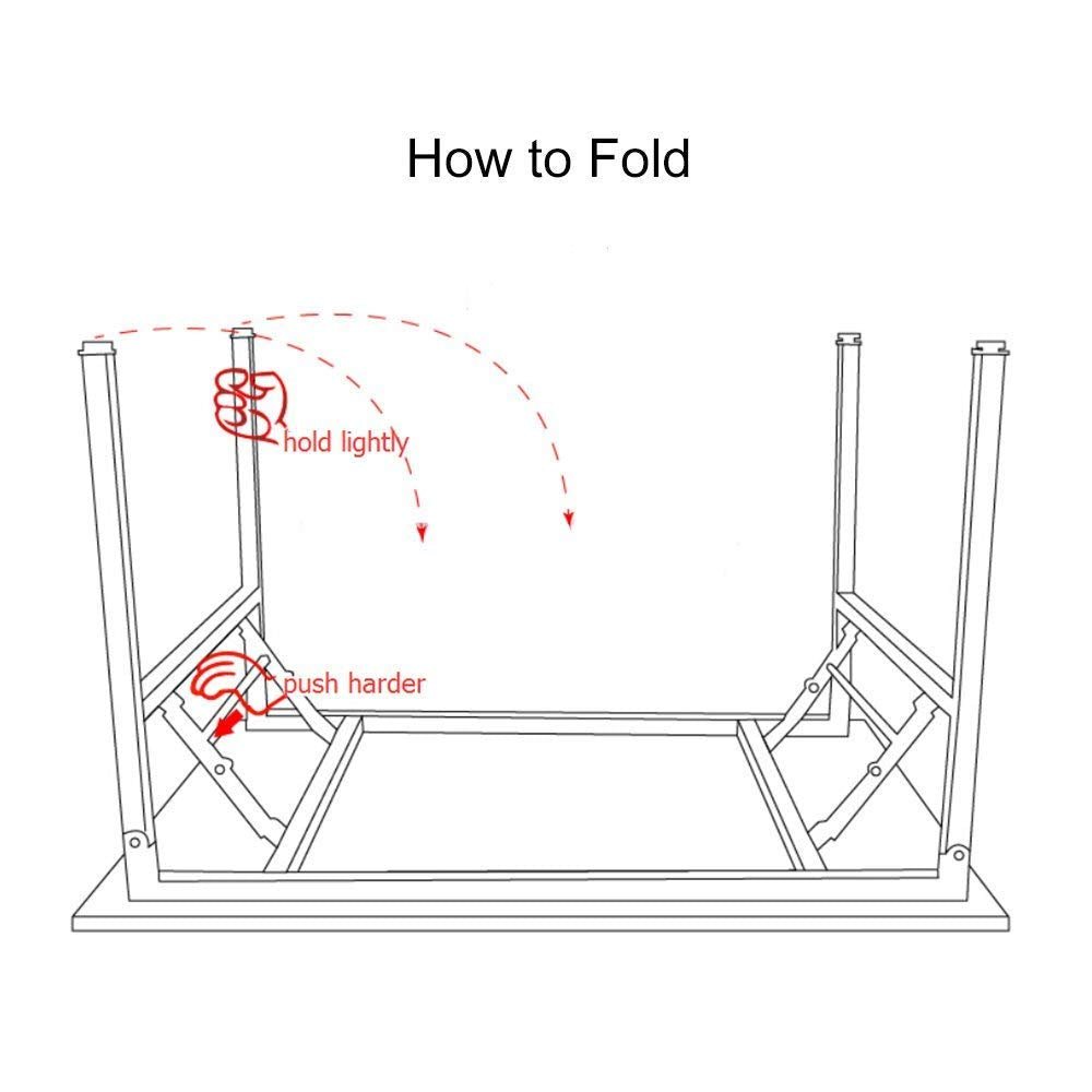 Sogesfurniture Folding Computer Desk with Particle Wood Chipboard Top