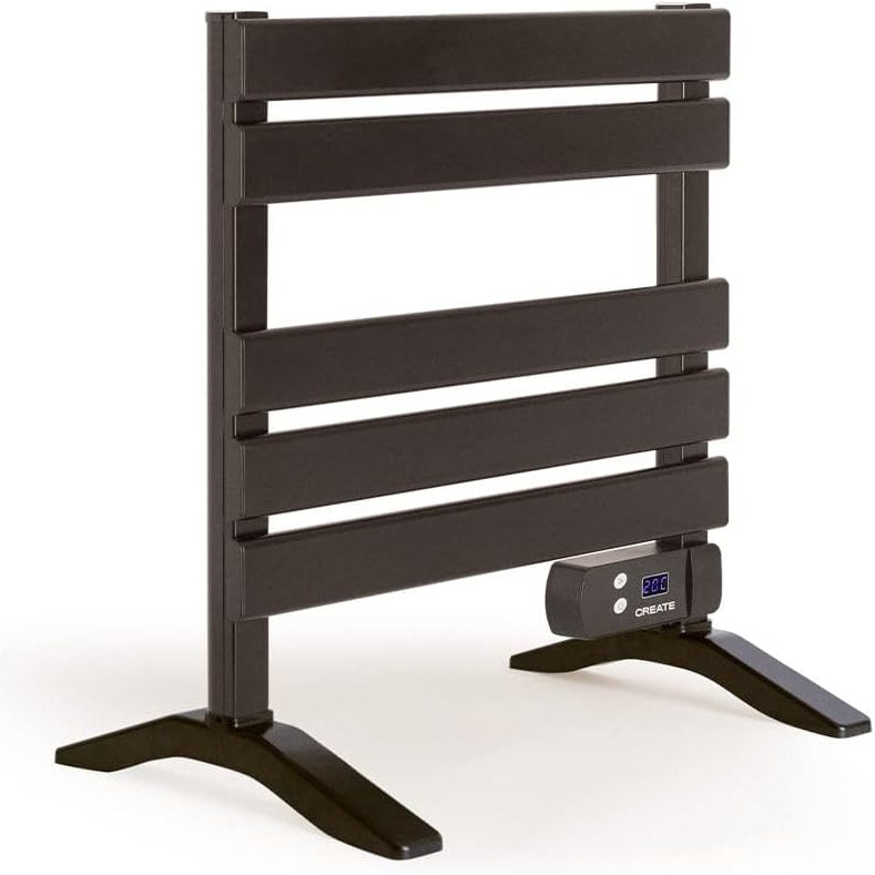 Create - Warm Towel Mini 150 W Electric Bathroom Radiator Black with Feet 58.4 x 41 x 55.8 cm