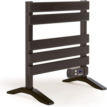 Create - Warm Towel Mini 150 W Electric Bathroom Radiator Black with Feet 58.4 x 41 x 55.8 cm