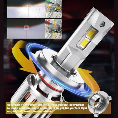 Katur H4 Led Car Bulb - 200w 40000lm - 900% Brighter