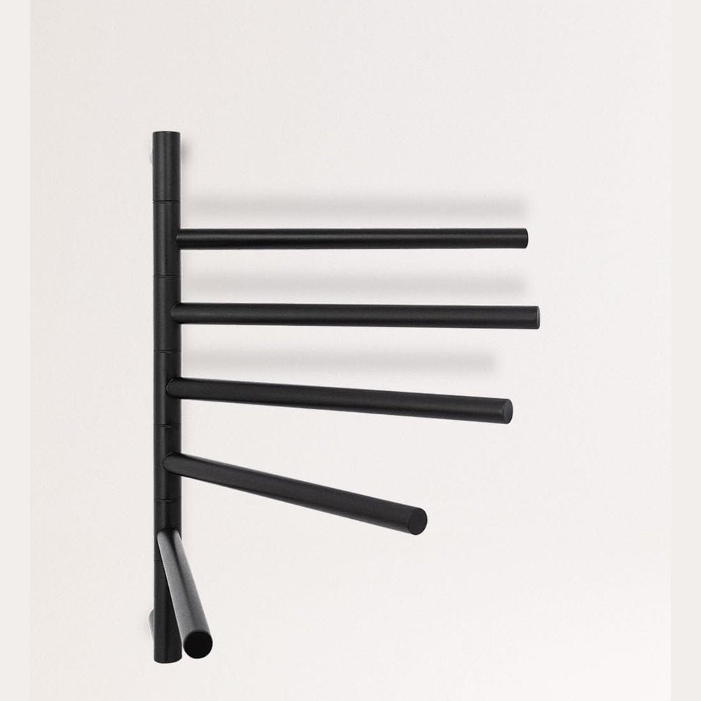 Create - Warm Towel Minimal/Electric Towel Rail with 180° Swivel Bars Black / 62.5 x 51.5,80W