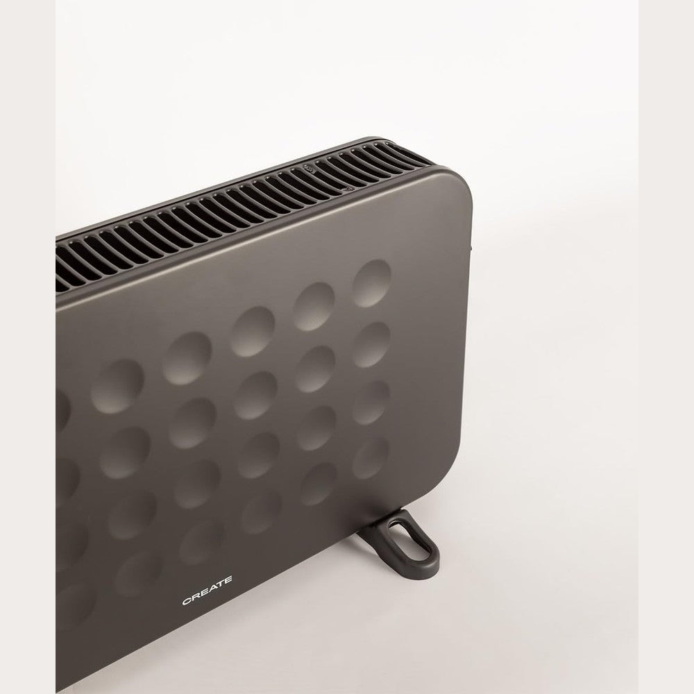 Create - HEATBOX – Electric Convector Heater Black with Fan and Hot Air Function, 2000W
