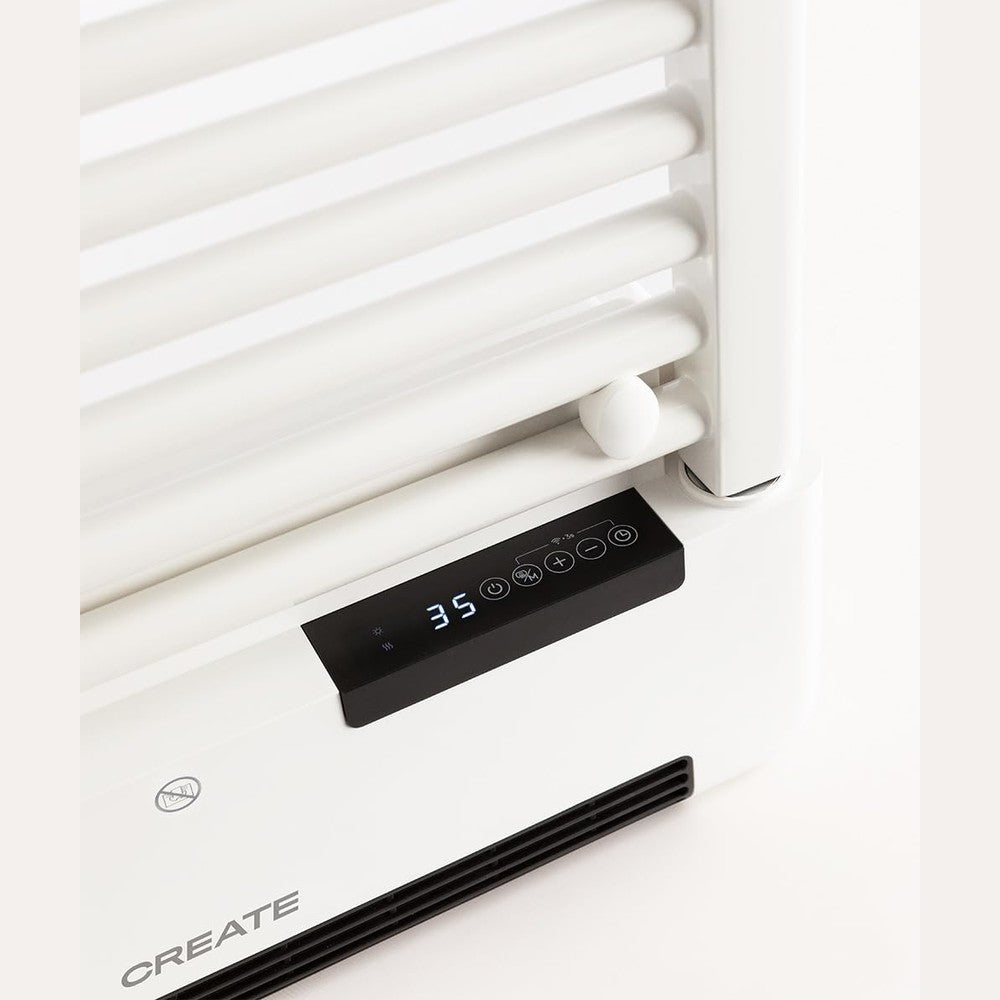 CREATE / Warm Towel Advance/Electric Towel Radiator with Heating and WiFi, White / 51.5x11.5x115.5cm/Application Control, LDC Display, 2 Powers, PTC Technology, 1000W