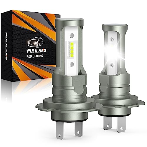 Pulilang H7 LED Headlight Bulbs with cool white light and high brightness