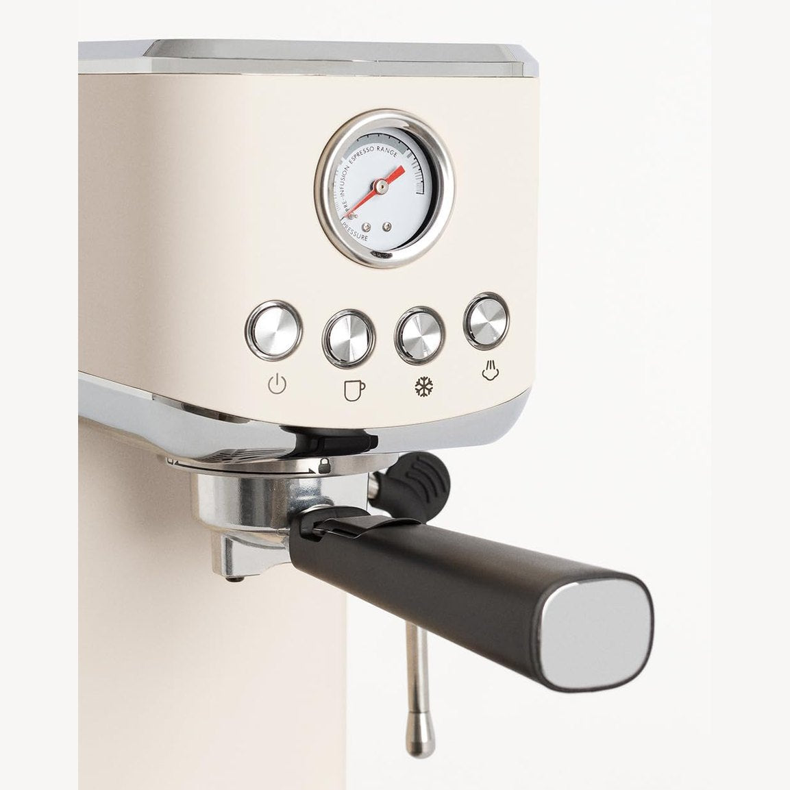 CREATE - Thera Classic Compact Espresso Machine – Semi-Automatic, 20 Bar, 1350 W - Cream White