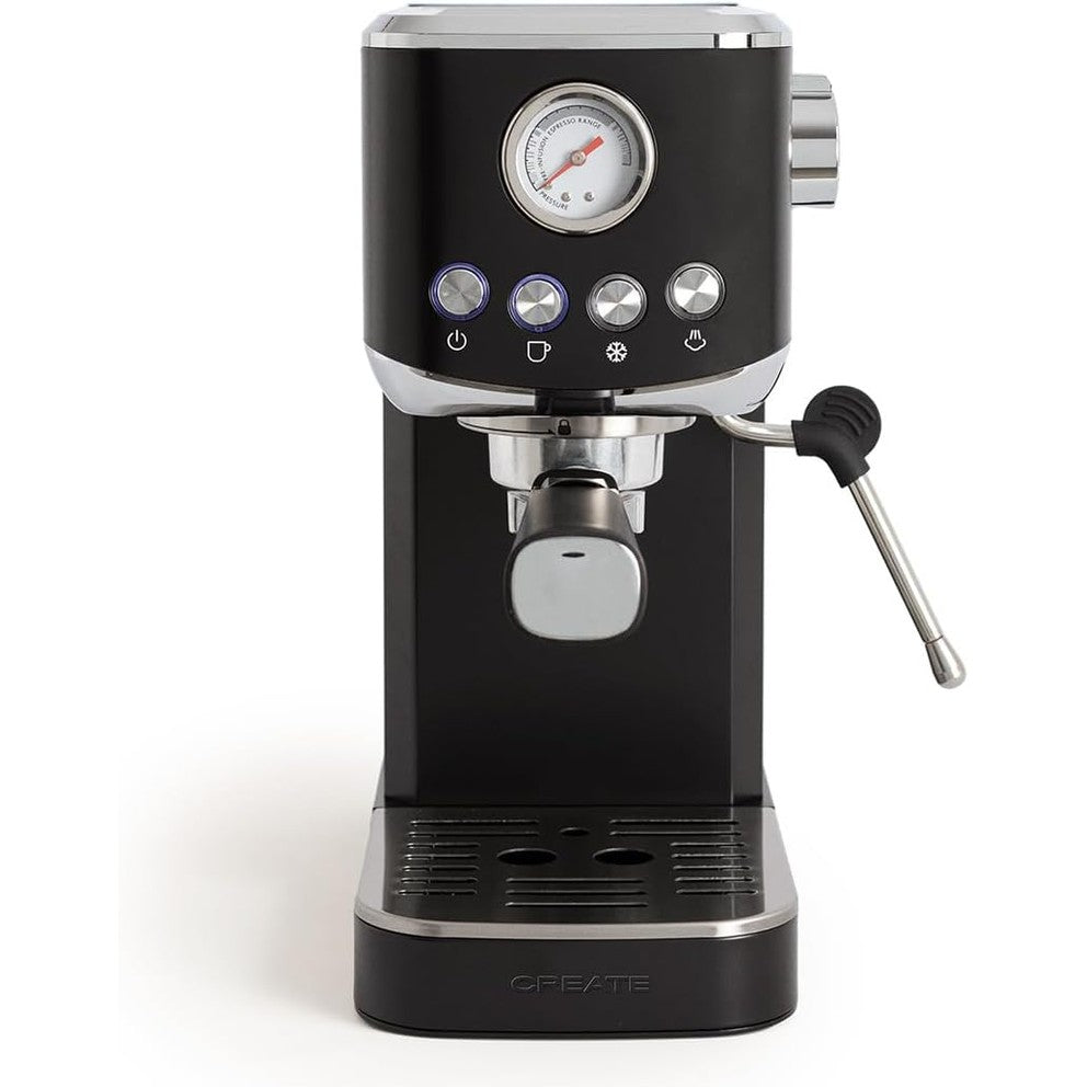 CREATE - Thera Classic Compact Espresso Machine – Semi-Automatic, 20 Bar, 1350 W - Black