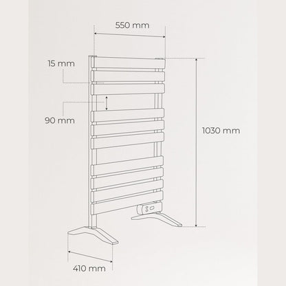 Create - Warm Towel 500 W Electric Bathroom Radiator Sage Green