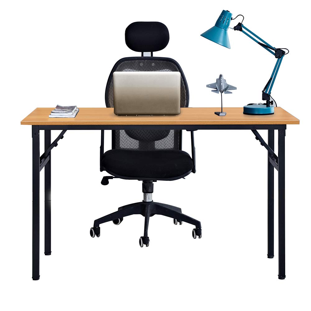 Sogesfurniture Folding Computer Desk with Particle Wood Chipboard Top