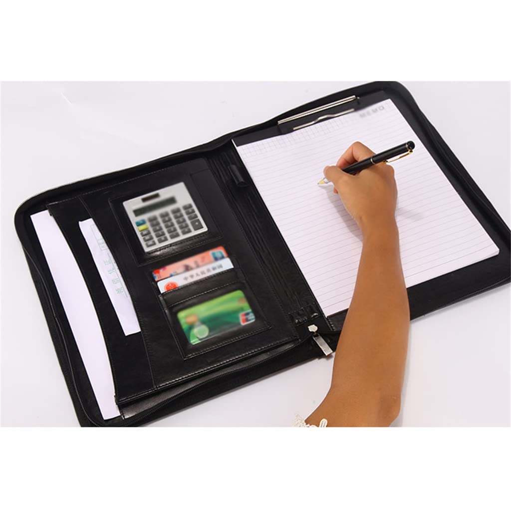 MFJGHU A4 Portable Folder with Calculator and Organizer