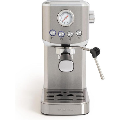 CREATE - Thera Classic Compact Espresso Machine – Semi-Automatic, 20 Bar, 1350 W - Stainless Steel