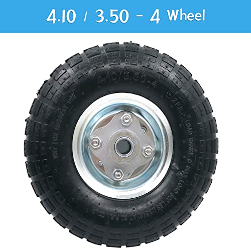 10-inch pneumatic heavy-duty wheel with black tire and alloy steel rim