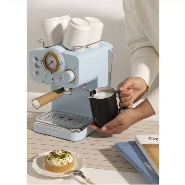 Create - Thera Matt Retro Express Coffee Machine / bleu / 1100W