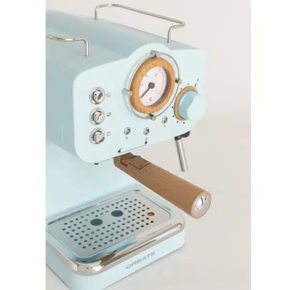 Create - Thera Matt Retro Express Coffee Machine / bleu / 1100W