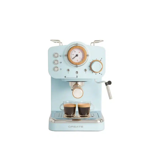 Create - Thera Matt Retro Express Coffee Machine / bleu / 1100W