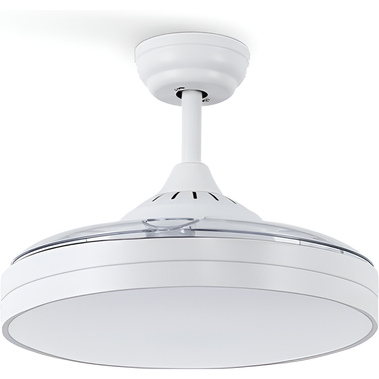 CREATE - WIND CLEAR - Silent ceiling fan 40W Ø107 cm - Wit - With light