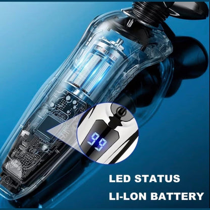 Shaver Rechargeable Electric Shaver for Men, Model S-1168, Triple Action Free Float System, Fully Washable, Digital Display : Amazon.sg: Beauty