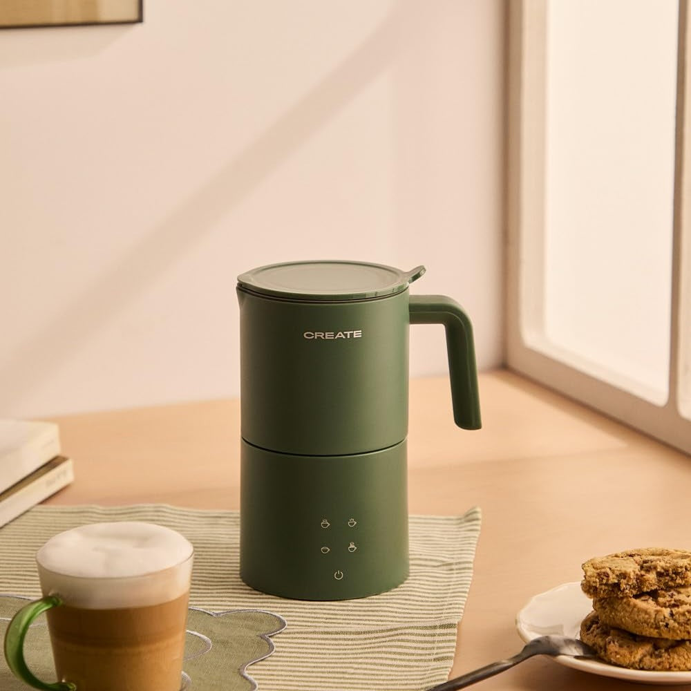 CREATE Green Sage Electric Milk Frother