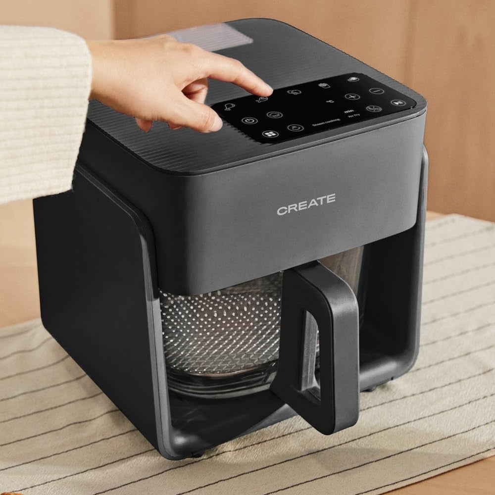CREATE - Air Fryer Mist Oil Free Fryer 4.2 L with Steam Release – Black