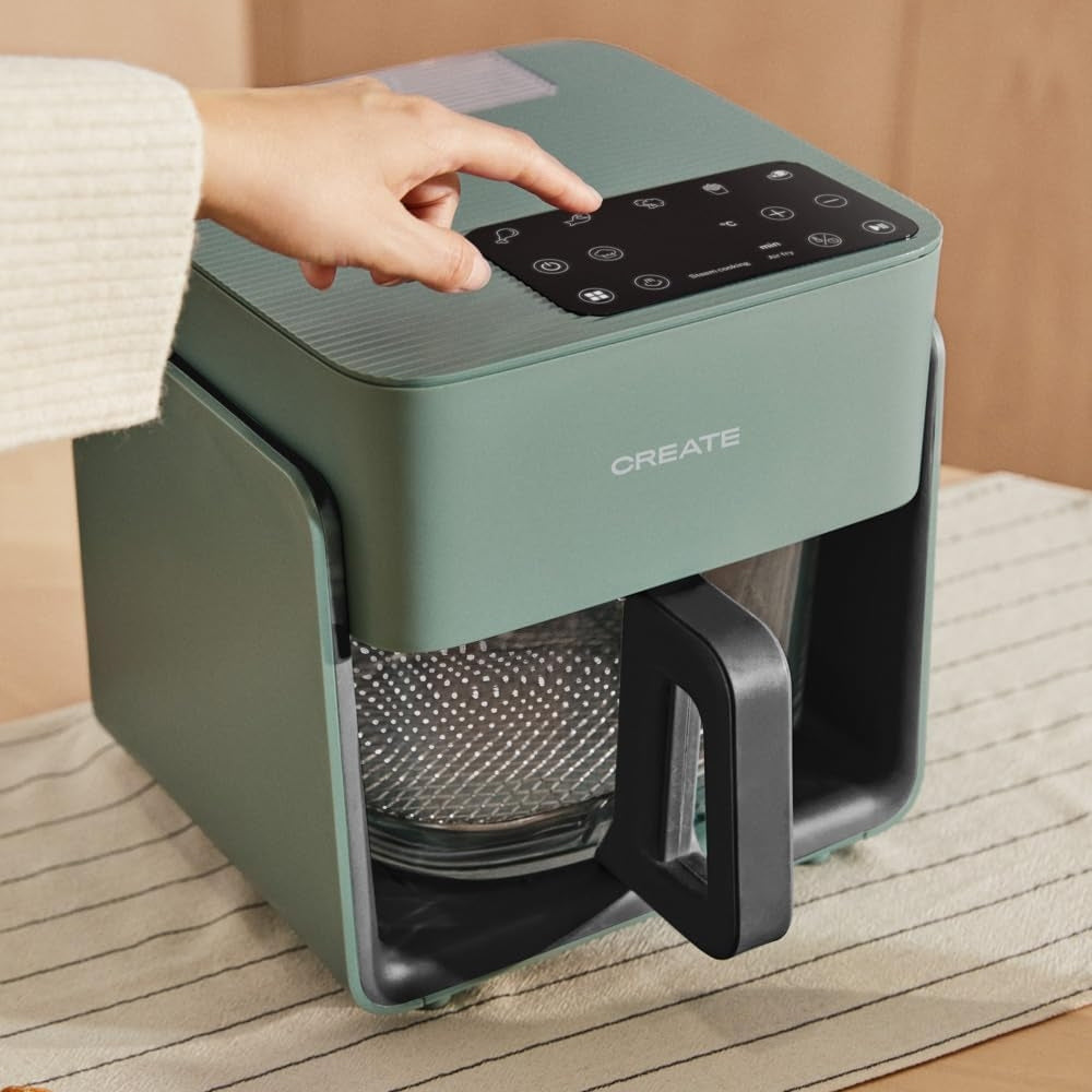 CREATE - Air Fryer Mist Oil Free Fryer 4.2 L with Steam Release – Sage Green