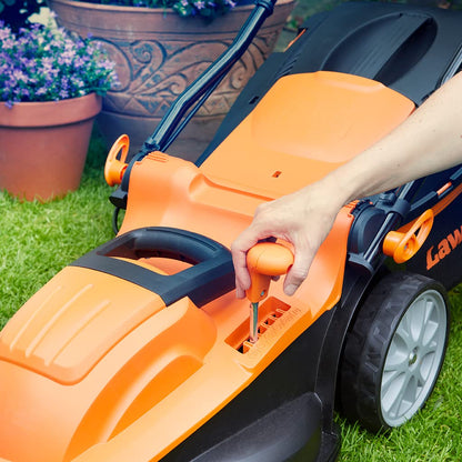 LawnMaster Electric Lawnmower 1600W 37cm Cutting Width