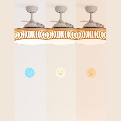 CREATE - Windclear Ceiling Fan with Lighting White Oval with WiFi Remote Control 6 Speed Diameter 107 cm