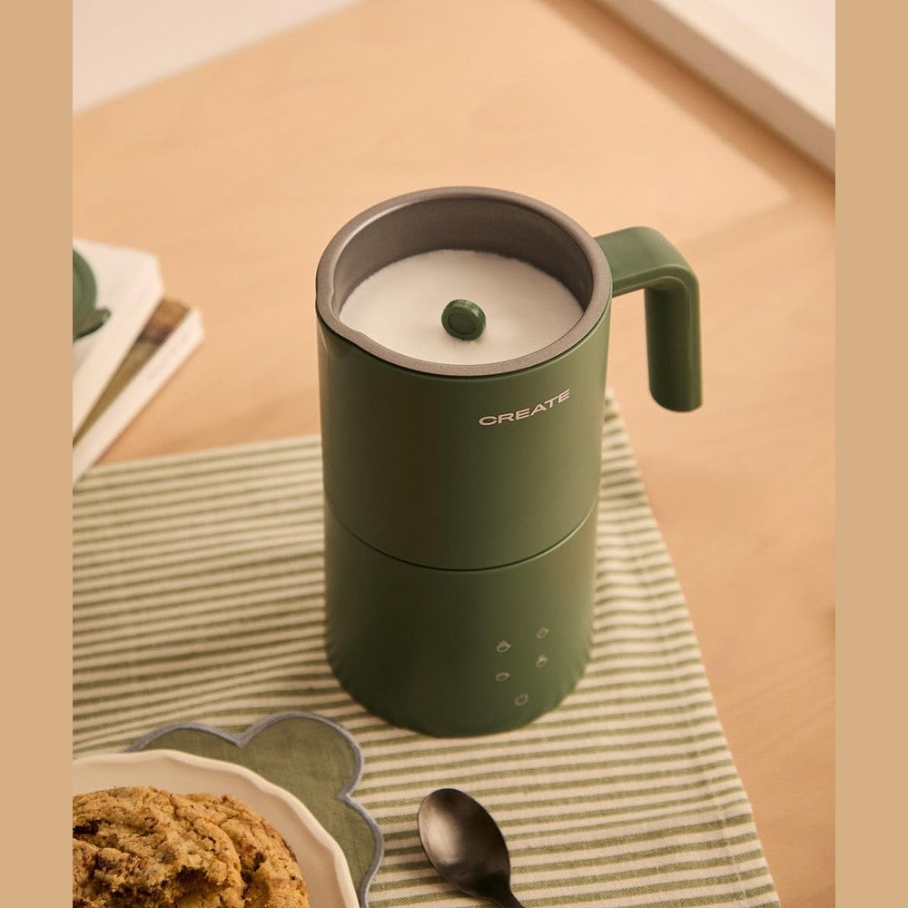 CREATE Green Sage Electric Milk Frother