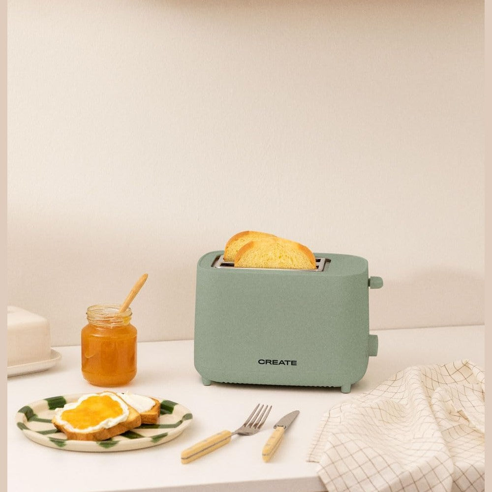 CREATE TOAST STUDIO Toaster - Sage Green 750W