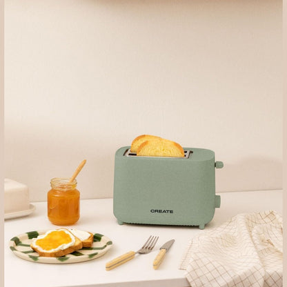 CREATE TOAST STUDIO Toaster - Sage Green 750W