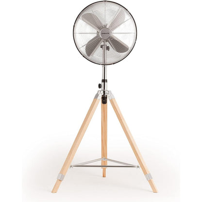 CREATE - AIR TRIPOD RETRO – 50W Standing Fan (Red / Chrome)