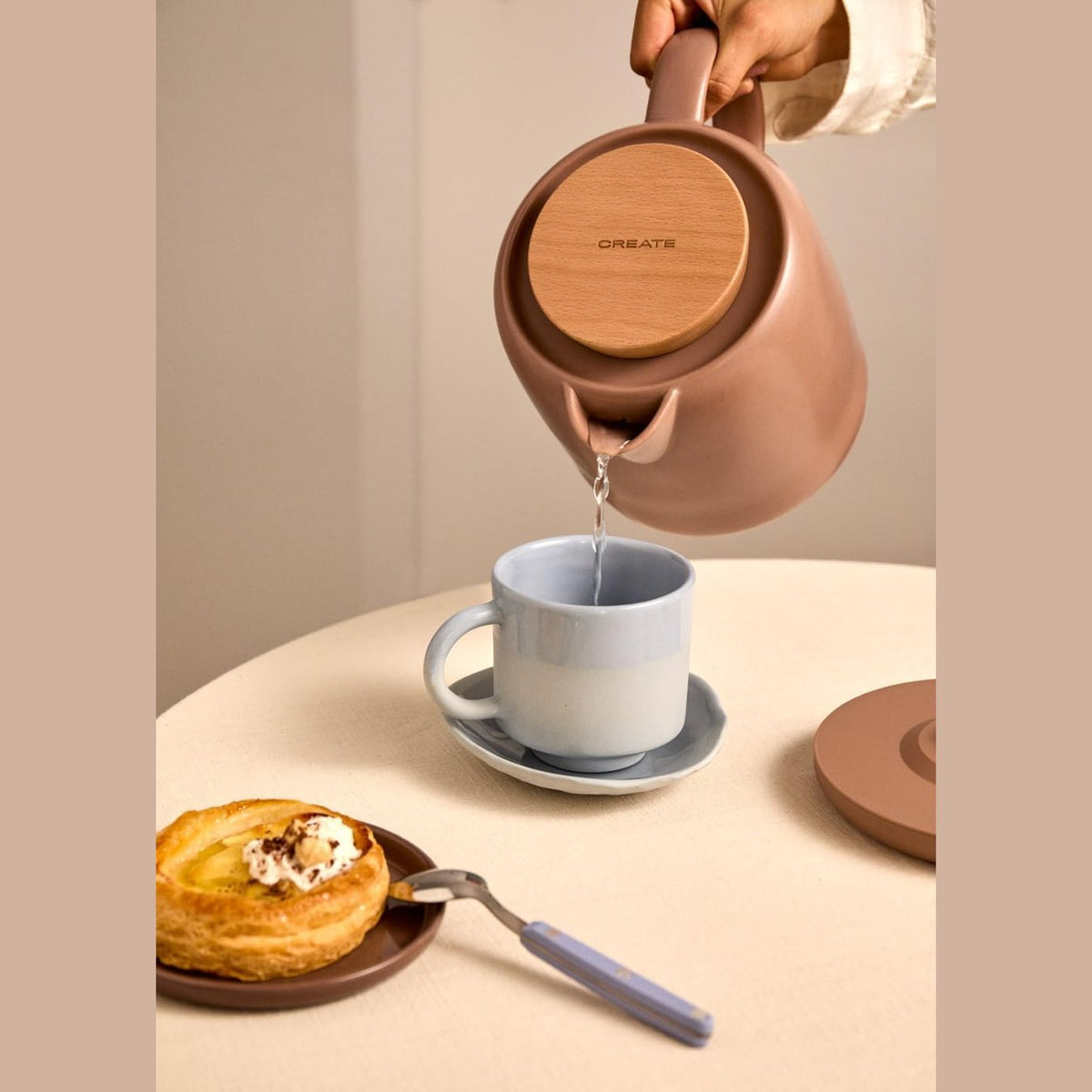 Create - Ceramic Electric Kettle 1 L / Mocha / 1200W