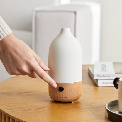 CREATE - Aroma Ceramic Aroma Diffuser and Mini Humidifier – Cream White (100 ml) 