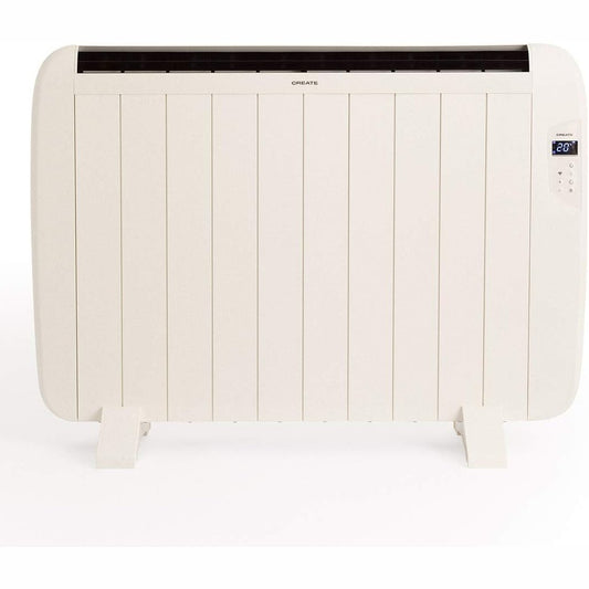 Create - WARM SLIM 1500W – White Electric Convector Heater with WiFi, 24-Hour Timer, and Energy-Efficient Operation