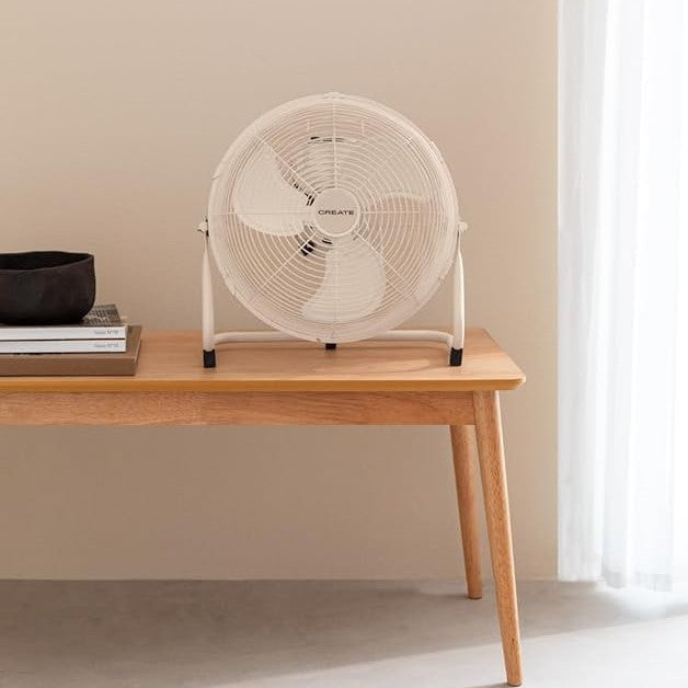 CREATE - AIR FLOOR RETRO – Sand Industrial Floor Fan (12")