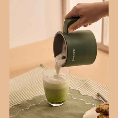 CREATE Green Sage Electric Milk Frother