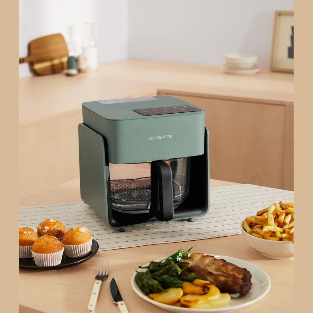 CREATE - Air Fryer Mist Oil Free Fryer 4.2 L with Steam Release – Sage Green