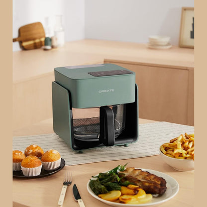 CREATE - Air Fryer Mist Oil Free Fryer 4.2 L with Steam Release – Sage Green