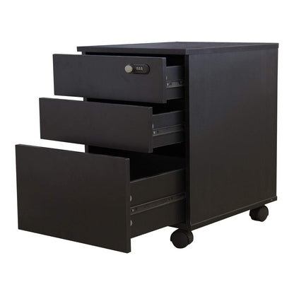 Happy Home 3 Drawer Lockable Wooden Document Cabinet