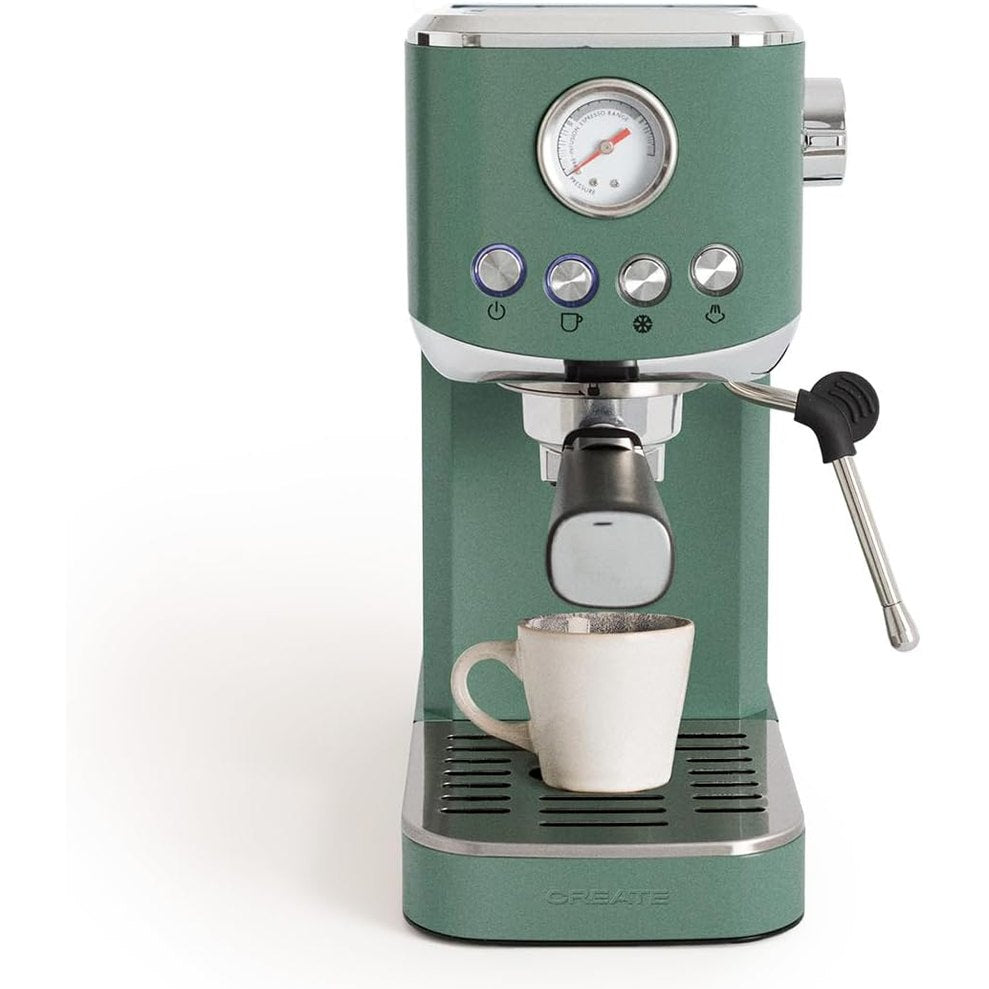 CREATE - Thera Classic Compact Espresso Machine – Semi-Automatic, 20 Bar, 1350 W - Sage Green