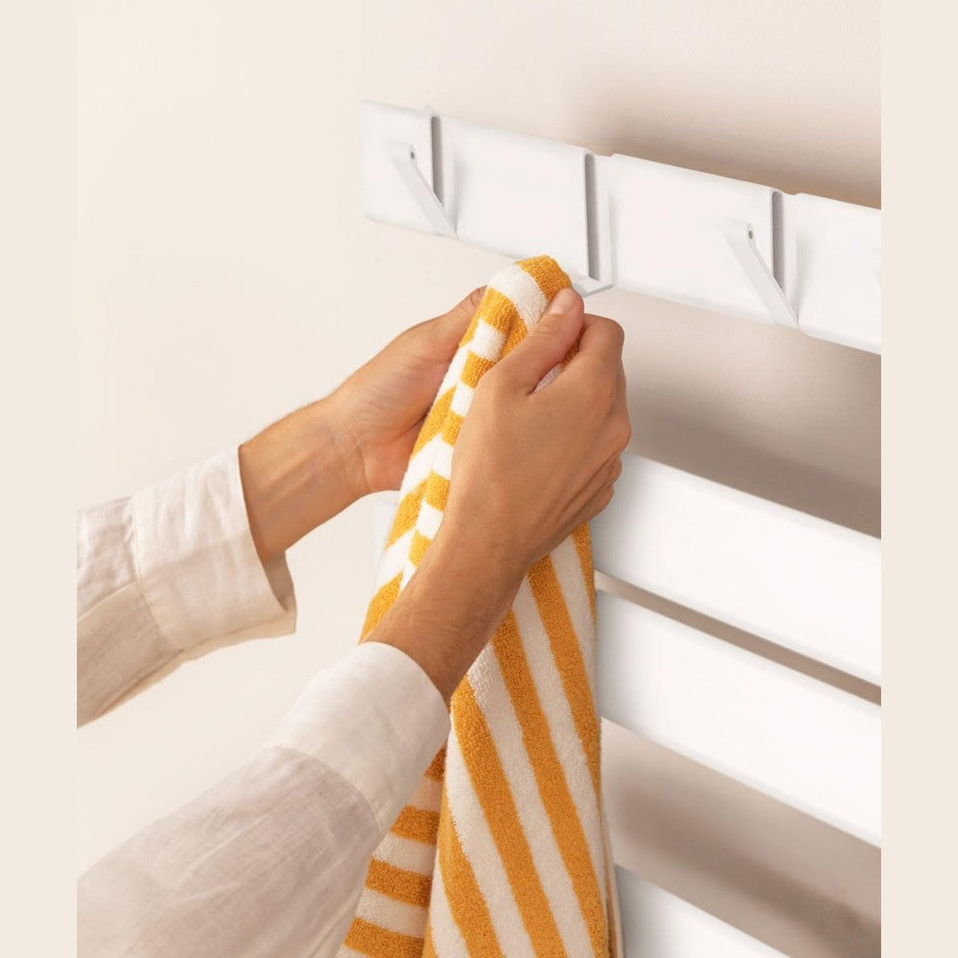 Create - Warm Towel Modern/Electric Towel Rail White / 80 x 50 cm / 2 in 1, 6 Operating Modes, LCD Display, Timer up to 24 Hours, 400 W