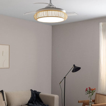 CREATE - Windclear Ceiling Fan with Lighting White Oval with WiFi Remote Control 6 Speed Diameter 107 cm