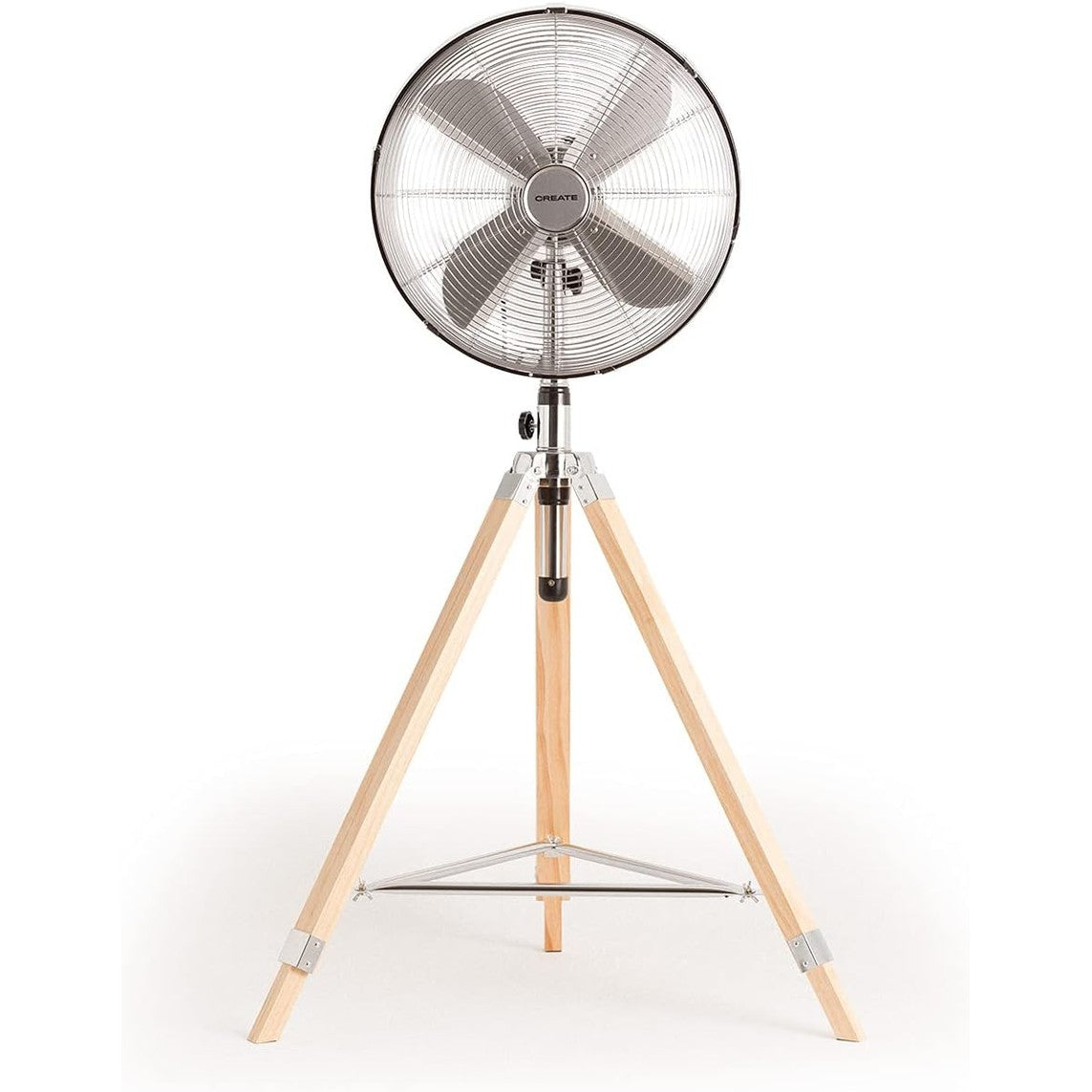 CREATE - AIR TRIPOD RETRO – 50W Standing Fan (Red / Chrome)