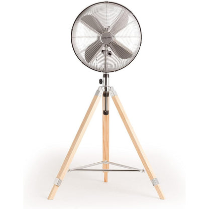 CREATE - AIR TRIPOD RETRO – 50W Standing Fan (Red / Chrome)
