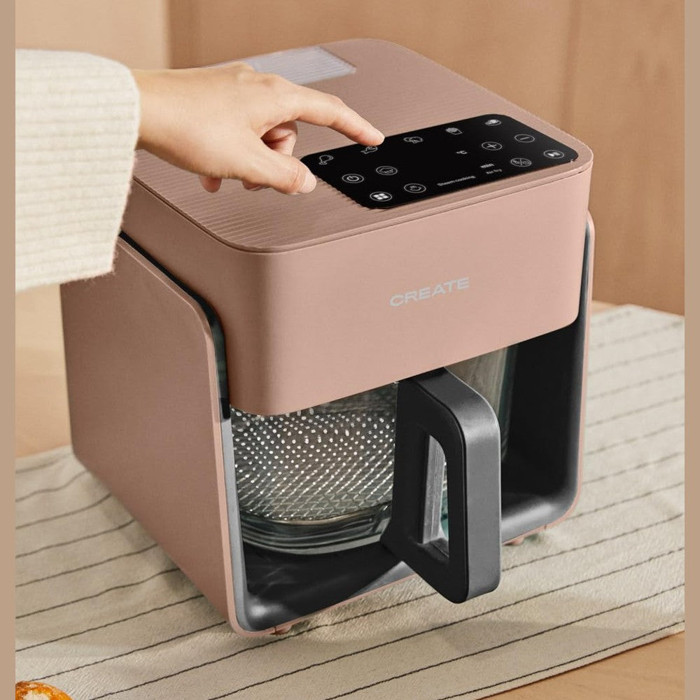 CREATE 4.2L Mist Oil-Free Hot Air Fryer with Mocha Water Steamer