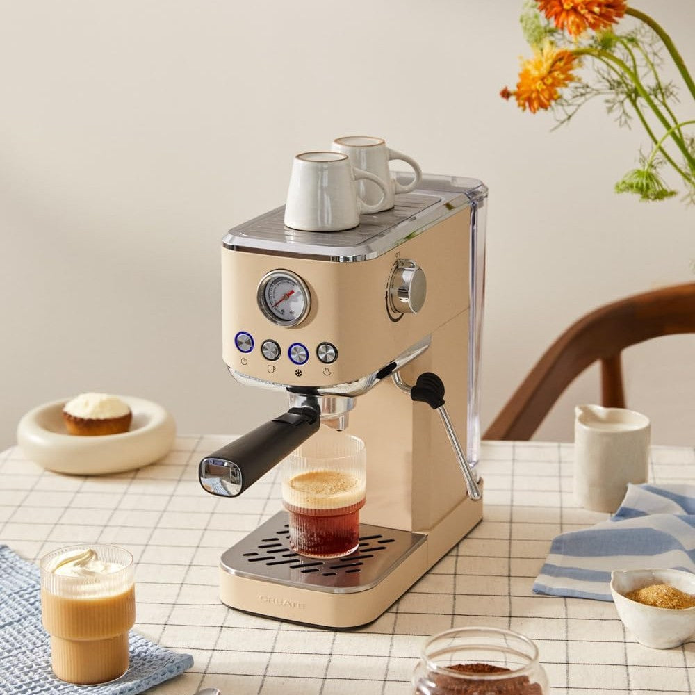 CREATE - Thera Classic Compact Espresso Machine – Semi-Automatic, 20 Bar, 1350 W - Sand